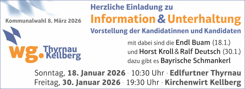 Anzeige für Veranstaltungen der WG zur Vorstellung der Kandidaten